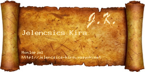 Jelencsics Kira névjegykártya